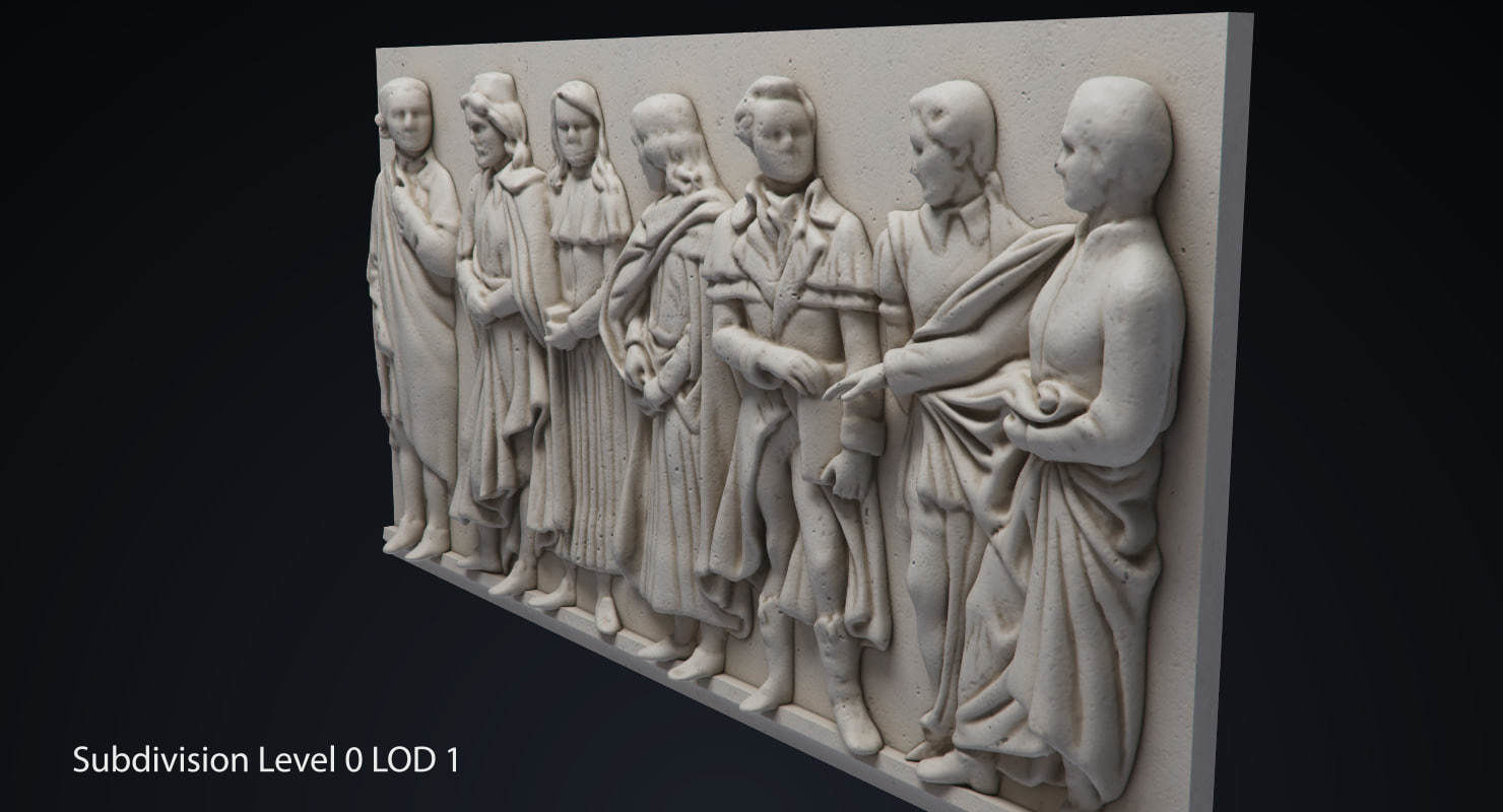Bas Relief df6 Low-poly 3D model_8