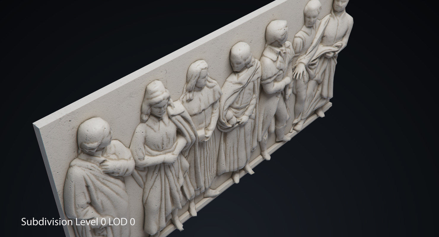 Bas Relief df6 Low-poly 3D model_2