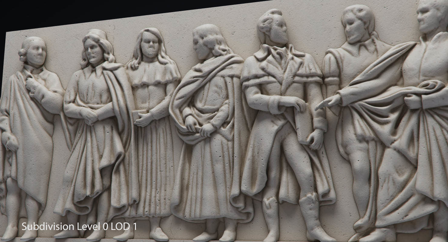 Bas Relief df6 Low-poly 3D model_10