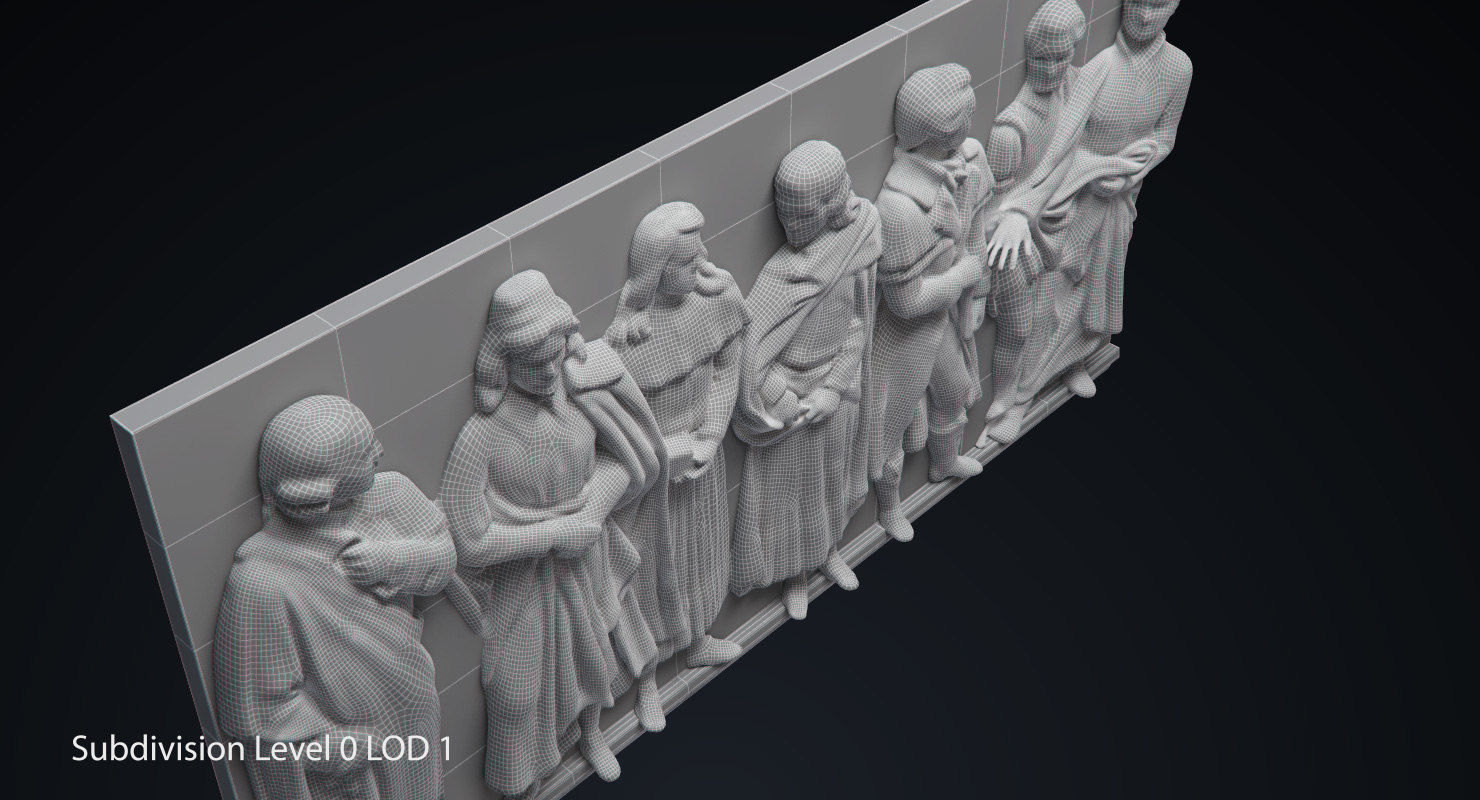 Bas Relief df6 Low-poly 3D model_11