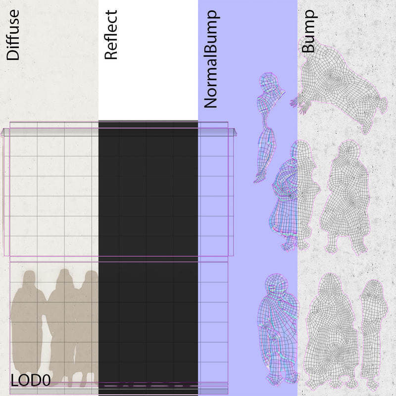 Bas Relief df6 Low-poly 3D model_13