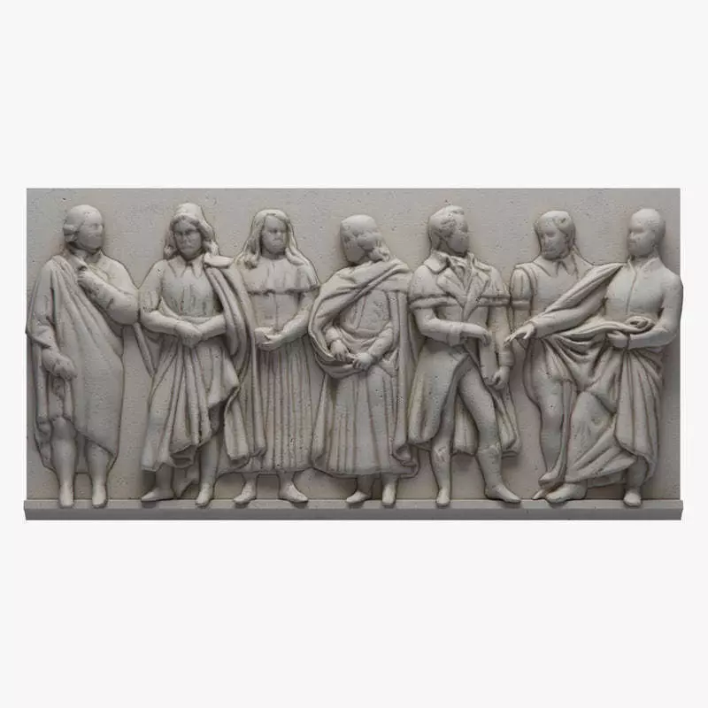 Bas Relief df6 Low-poly 3D model_0