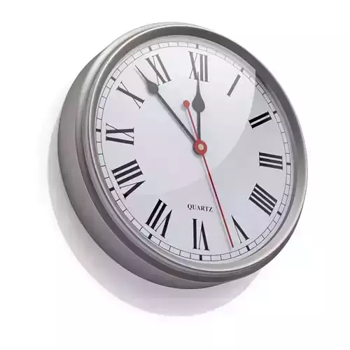 Wall Clock - Arabic and Roman numerals 3D model