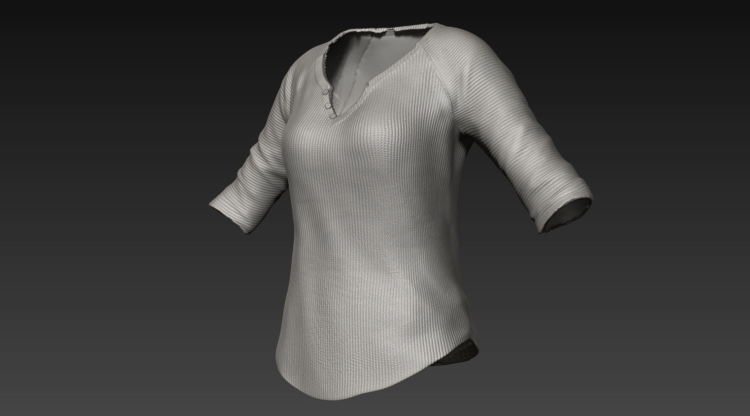 Zbrush Female Pullover 3D model_4