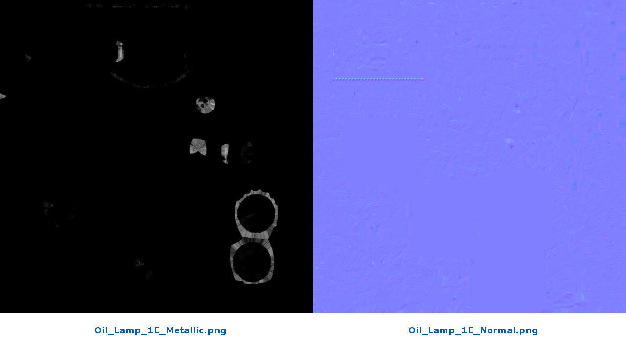 Oil Lamp 1E Low-poly 3D model_7