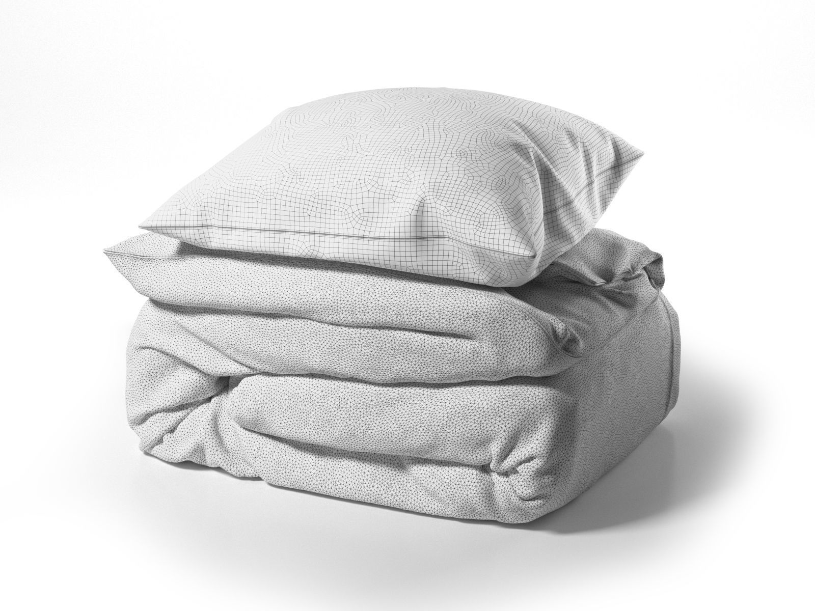 DUVET WITH PILLOW 3D model 3D model_4