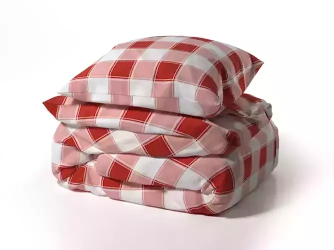 DUVET WITH PILLOW 3D model 3D model