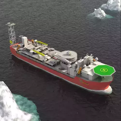 FPSO Balder Offshore Oil Rig Low-poly 3D model