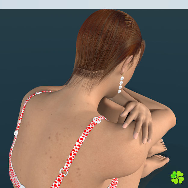 Ada basic female model low poly Low-poly 3D model_36