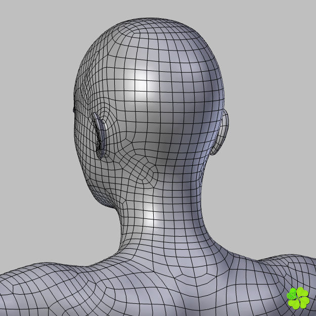 Ada basic female model low poly Low-poly 3D model_52