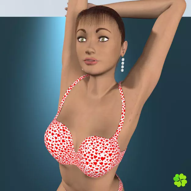 Ada basic female model low poly Low-poly 3D model_0