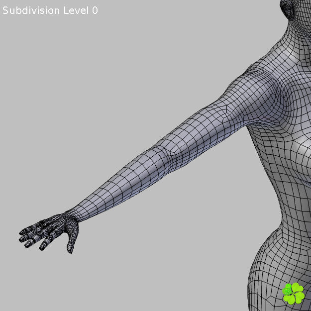 Ada basic female model low poly Low-poly 3D model_65