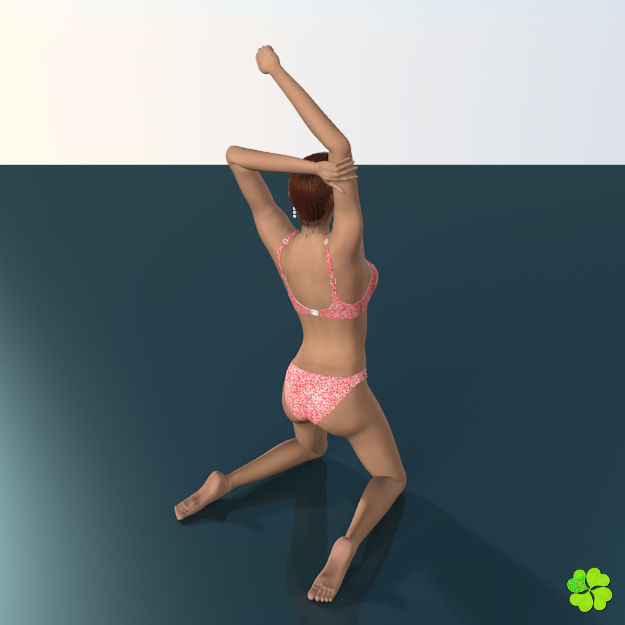 Ada basic female model low poly Low-poly 3D model_43