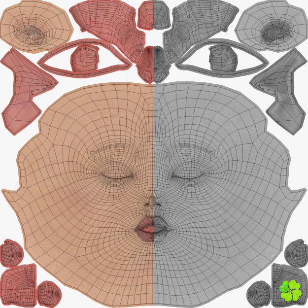 Ada basic female model low poly Low-poly 3D model_86