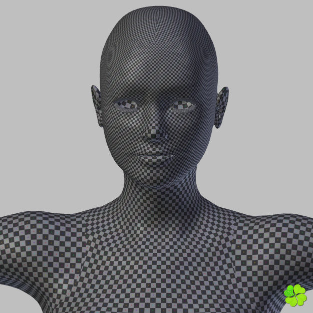 Ada basic female model low poly Low-poly 3D model_77
