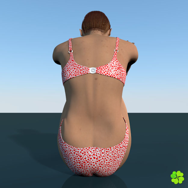 Ada basic female model low poly Low-poly 3D model_13