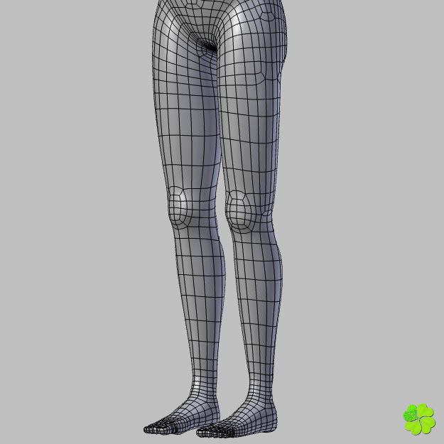 Ada basic female model low poly Low-poly 3D model_60