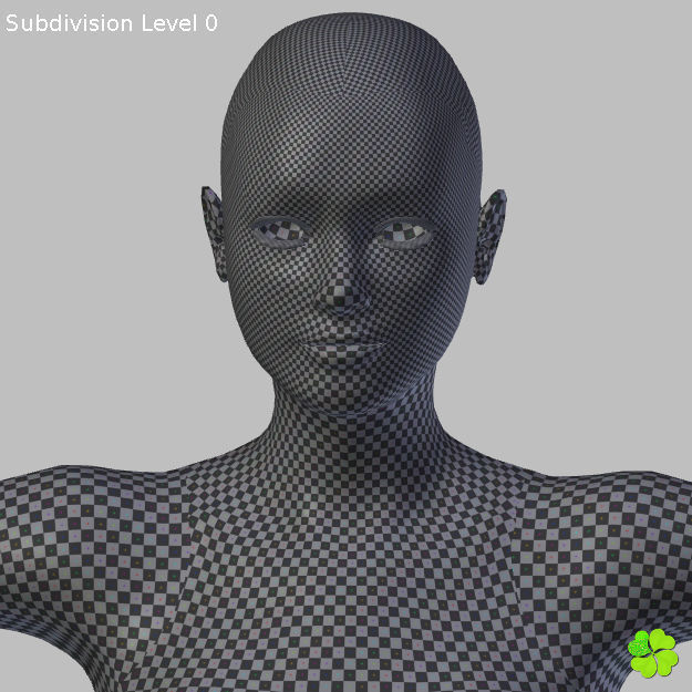 Ada basic female model low poly Low-poly 3D model_78