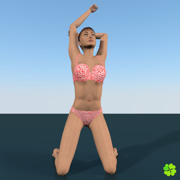 Ada basic female model low poly Low-poly 3D model_27