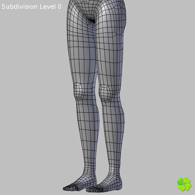 Ada basic female model low poly Low-poly 3D model_61