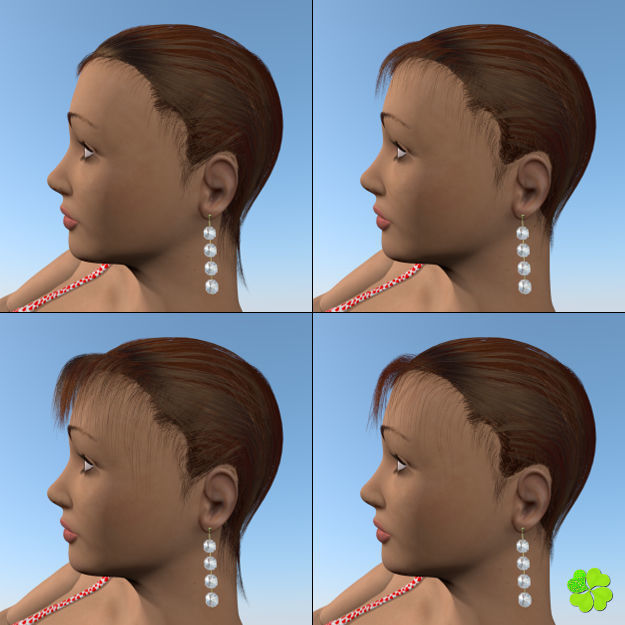 Ada basic female model low poly Low-poly 3D model_30