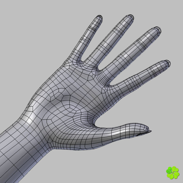 Ada basic female model low poly Low-poly 3D model_68