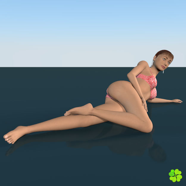 Ada basic female model low poly Low-poly 3D model_25