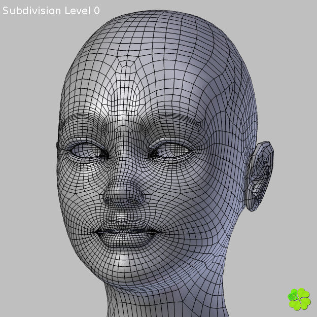 Ada basic female model low poly Low-poly 3D model_49