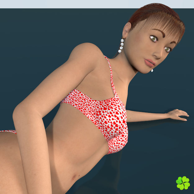 Ada basic female model low poly Low-poly 3D model_23