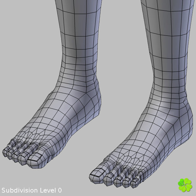 Ada basic female model low poly Low-poly 3D model_63