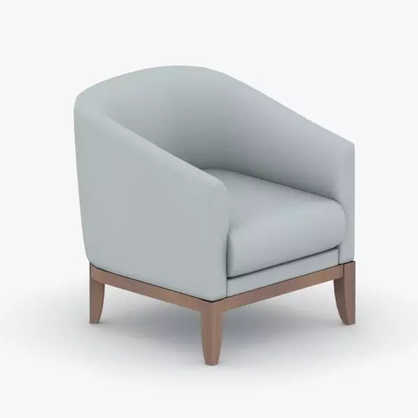 1079 - Armchair Low-poly 3D model_0