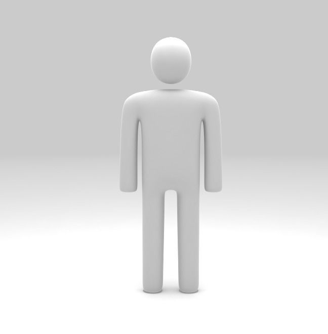 Stickman Rigged with costumes Low-poly 3D model_9