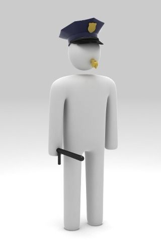 Stickman Rigged with costumes Low-poly 3D model_6