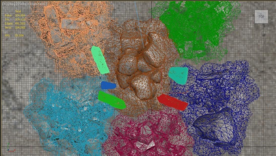 piles of rocks 3D model_5