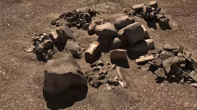 piles of rocks 3D model