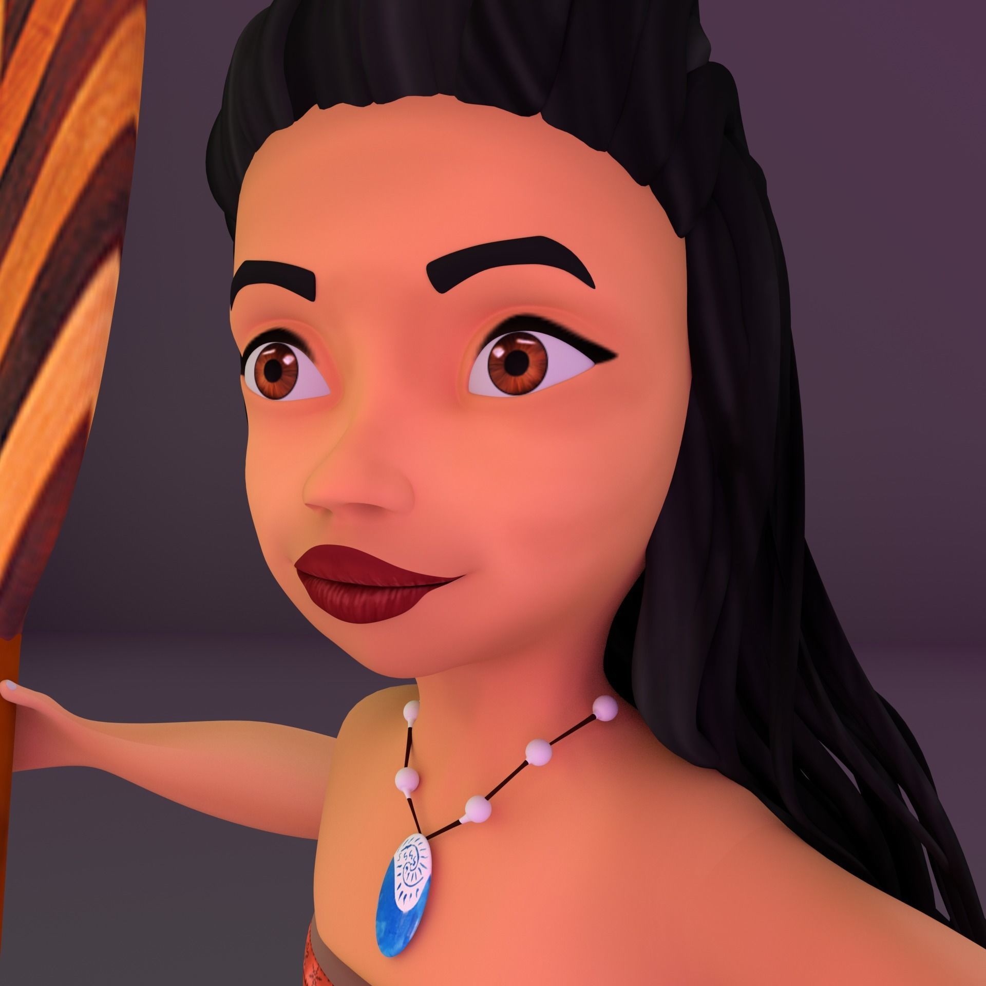 Game Ready Girl Character Low-poly 3D model_2