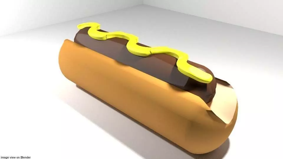 Fastfood - Hotdog 3D model