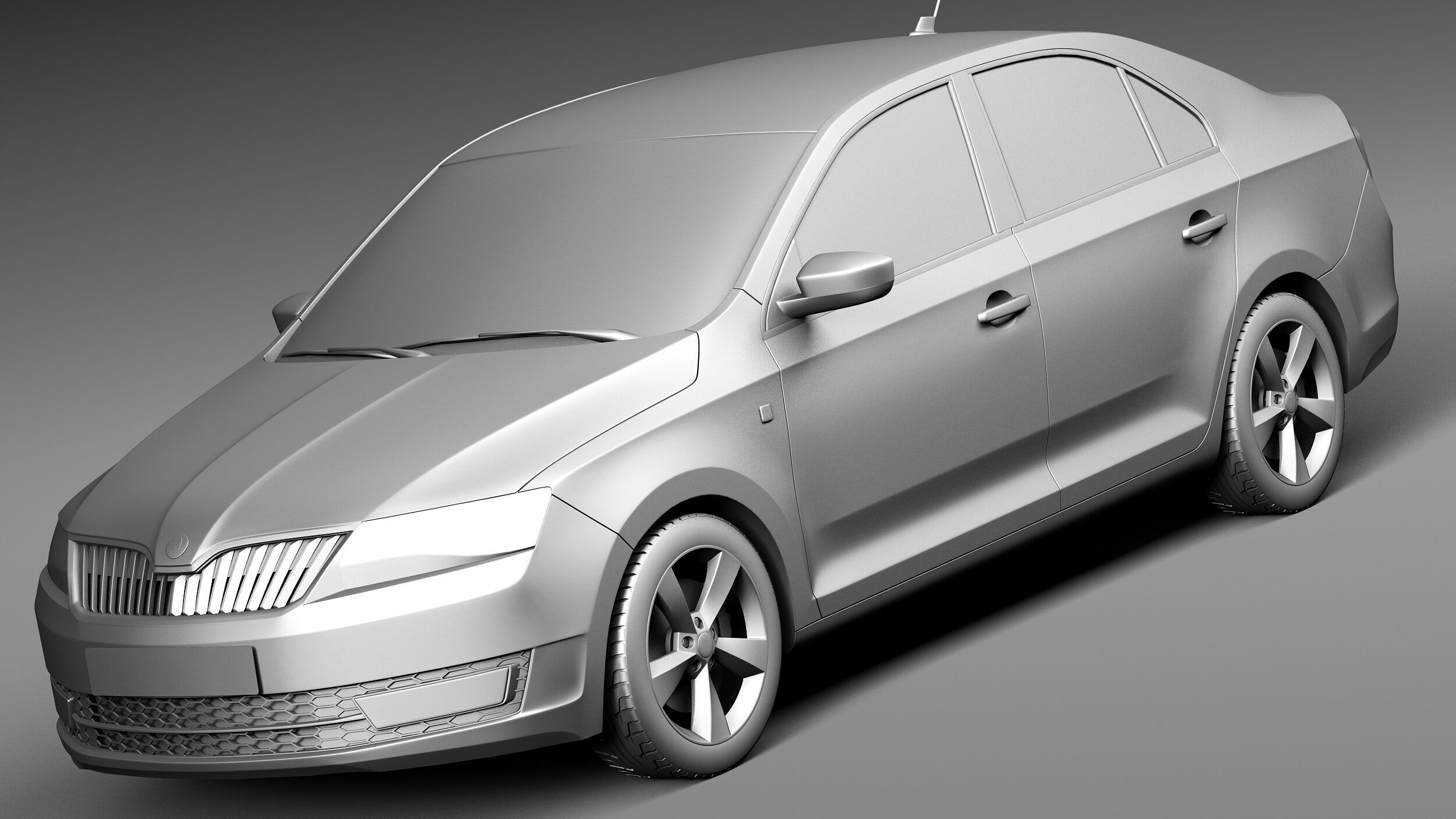 Skoda Rapid 2013 3D model_8