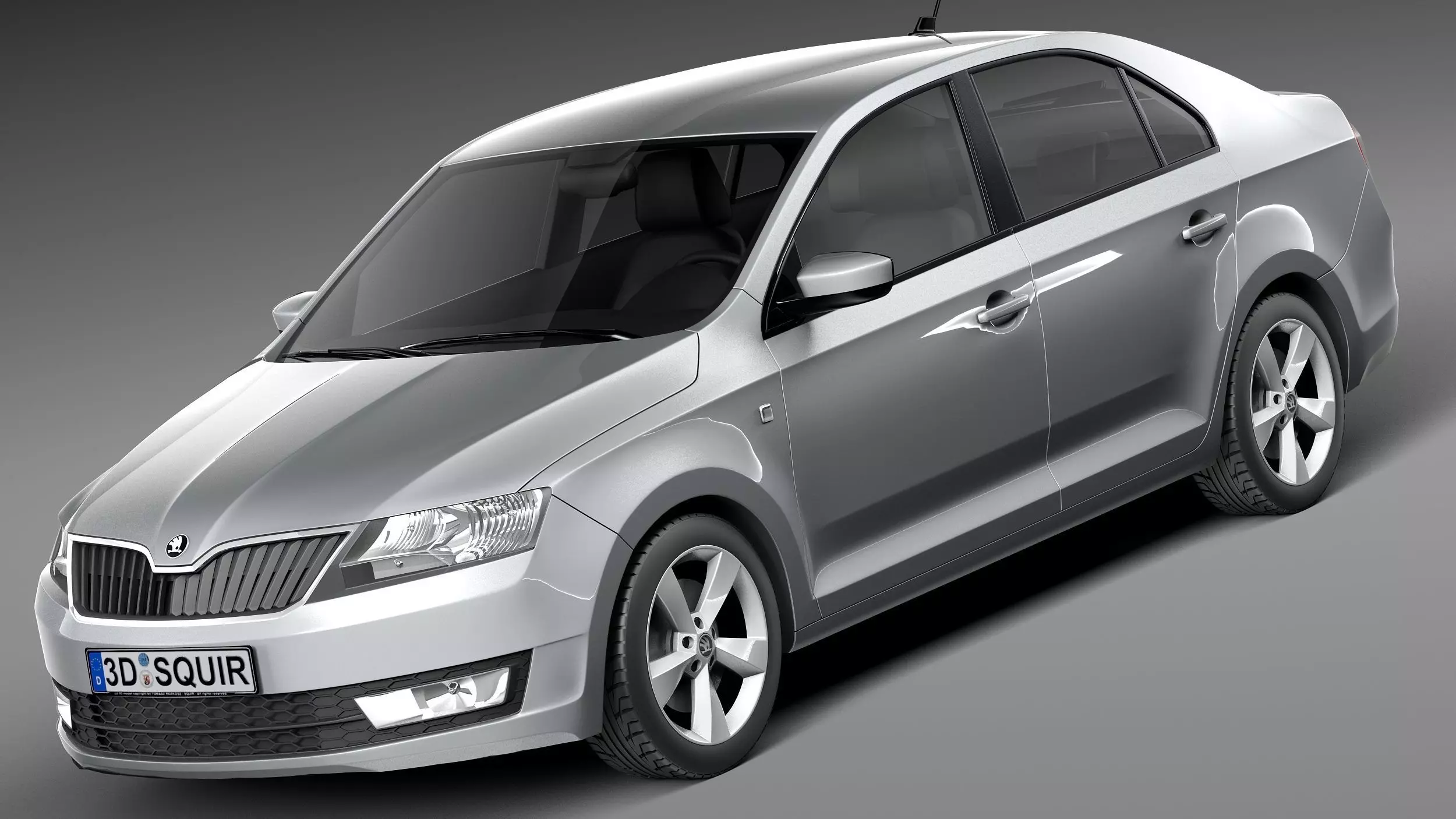Skoda Rapid 2013 3D model_0