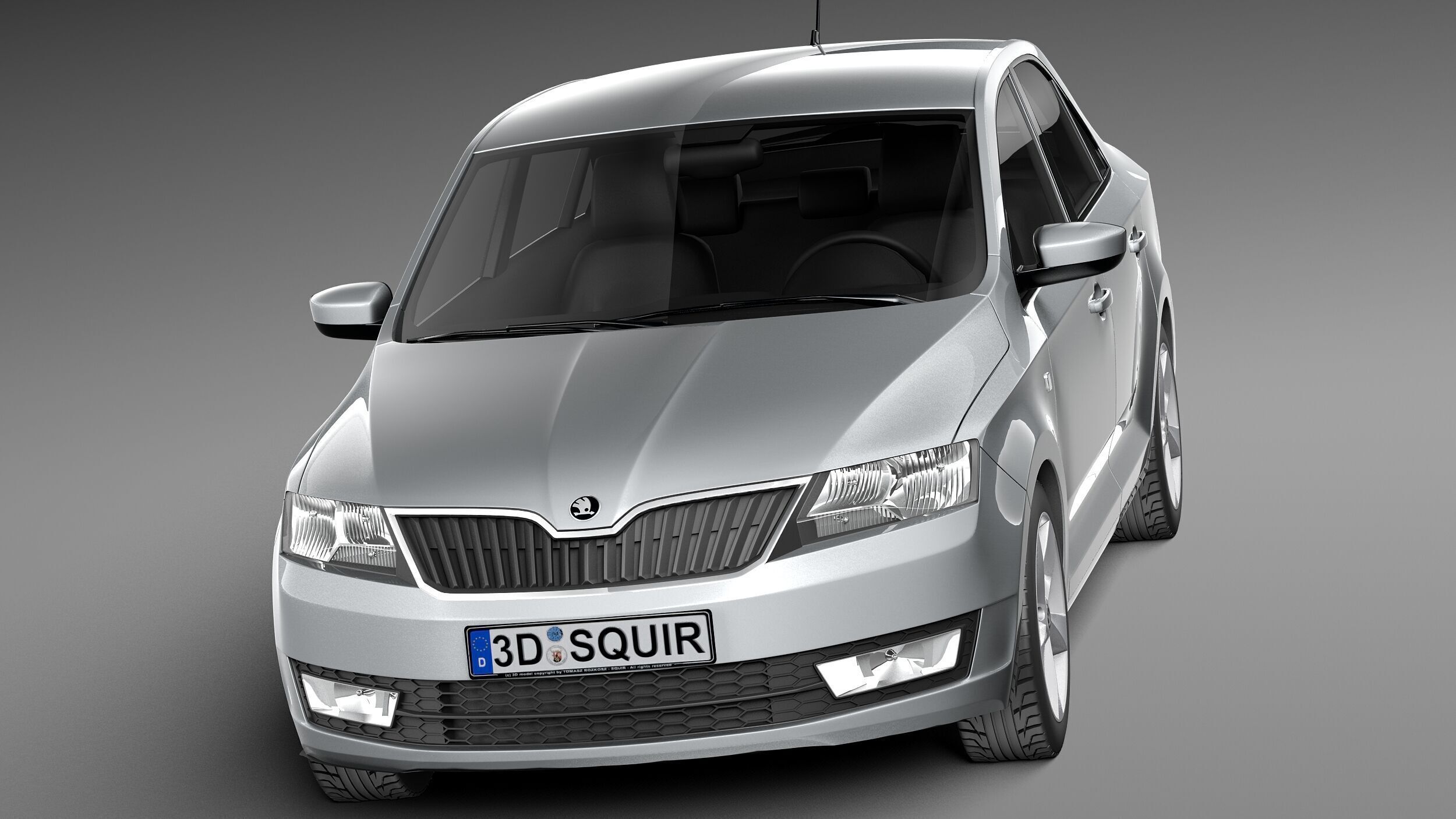 Skoda Rapid 2013 3D model_1