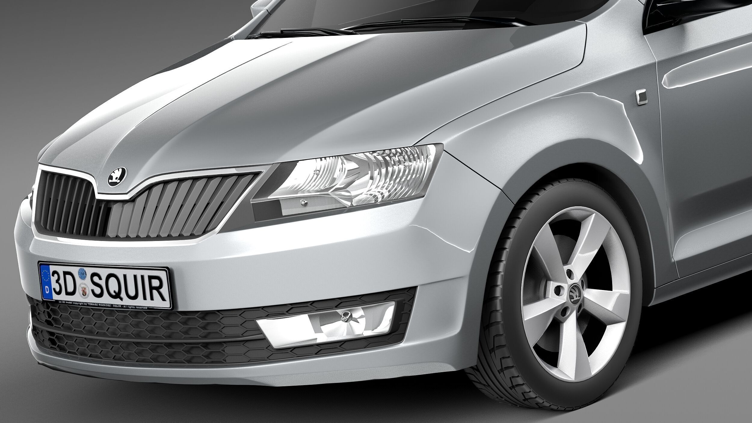 Skoda Rapid 2013 3D model_2