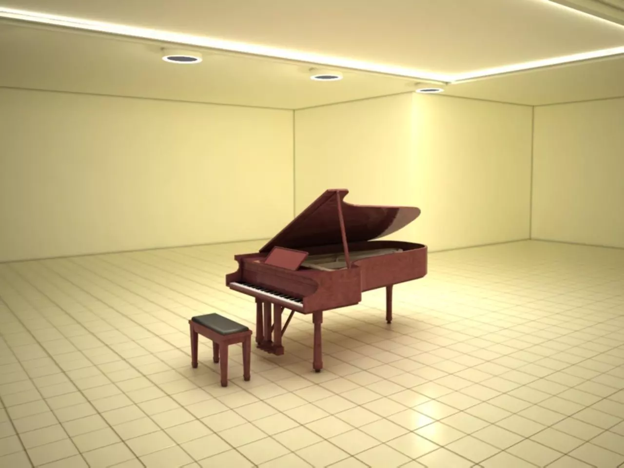 Piano Free low-poly 3D model