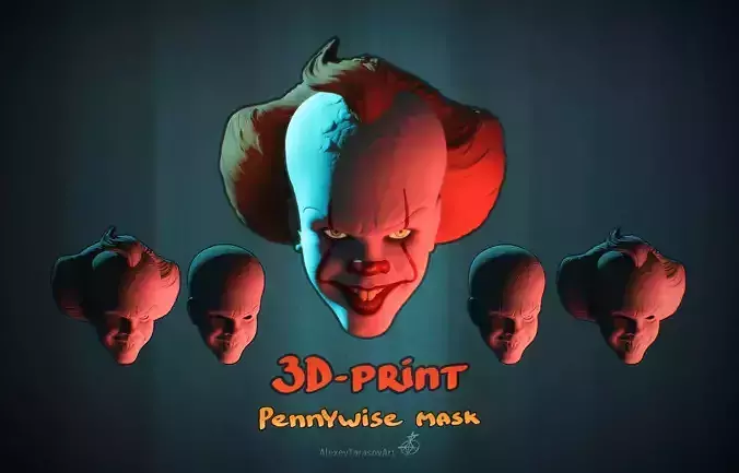  Pennywise mask 3D-Printable 3D print model