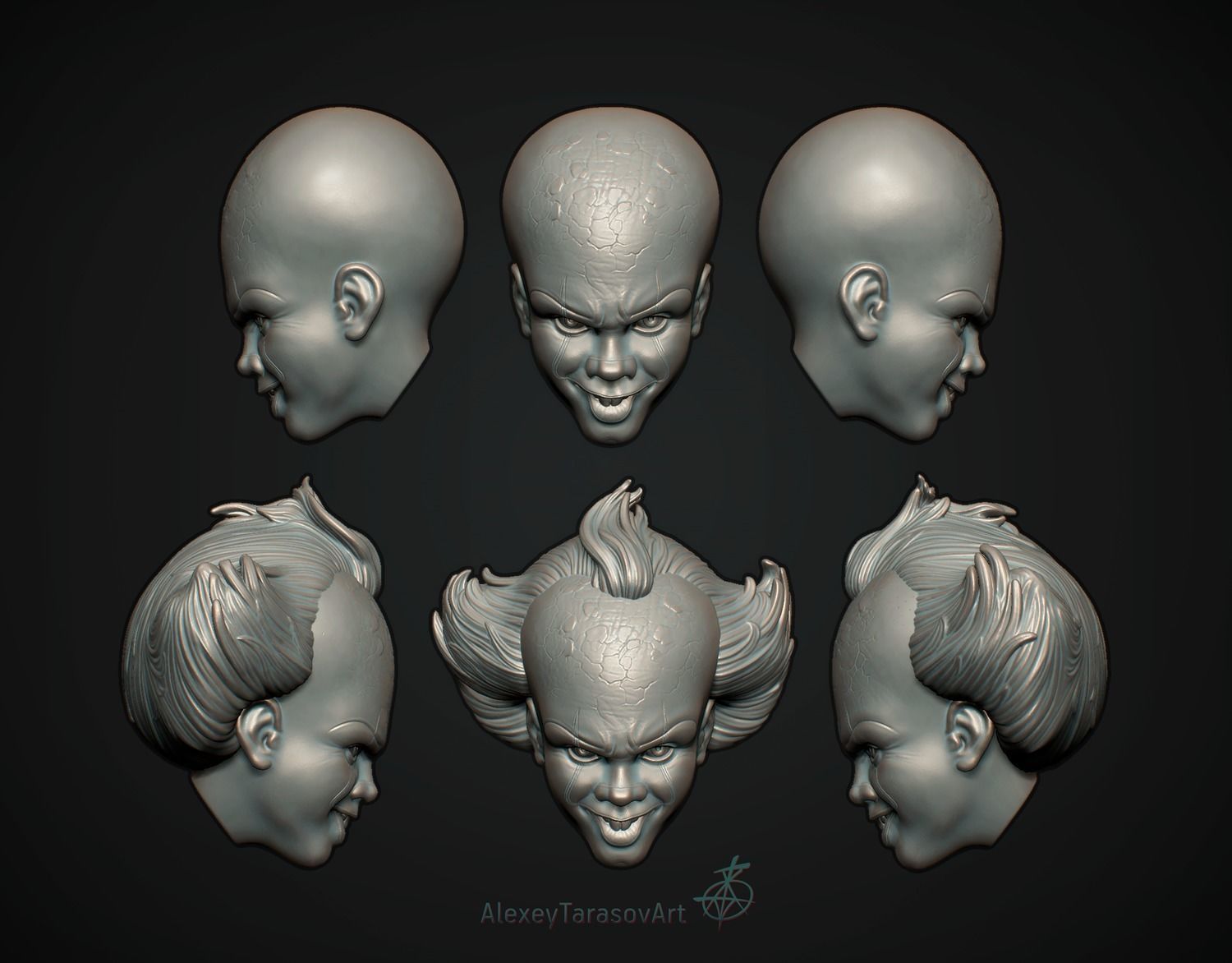  Pennywise mask 3D-Printable 3D print model_5