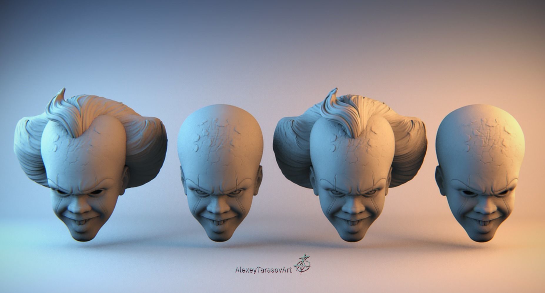  Pennywise mask 3D-Printable 3D print model_4