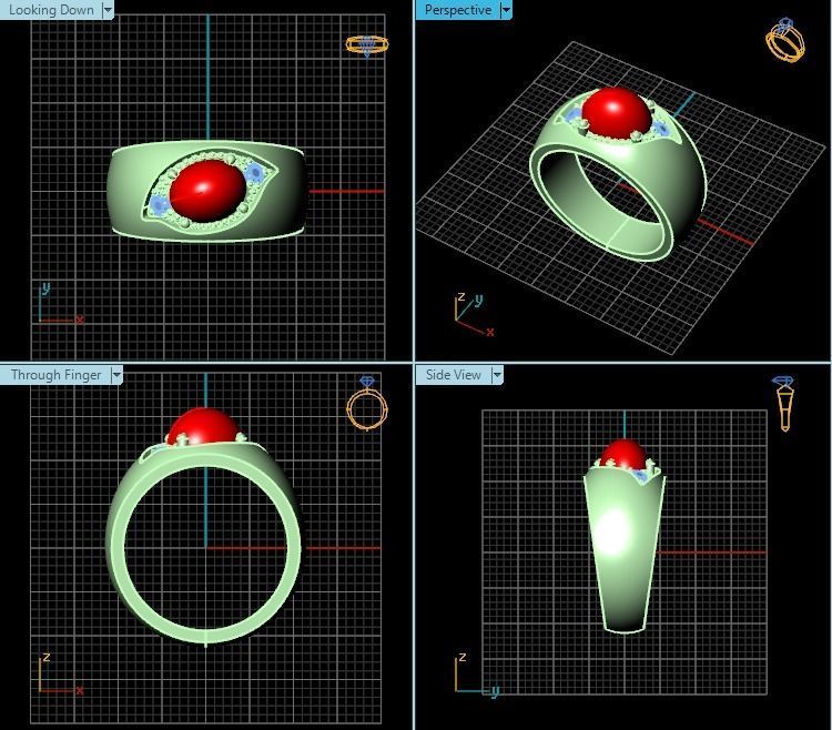 Ring T00646 3D print model_2