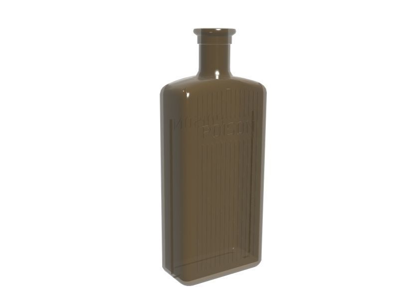 Early 20th Century poison bottle 3D model_1