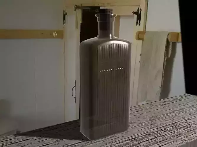 Early 20th Century poison bottle 3D model