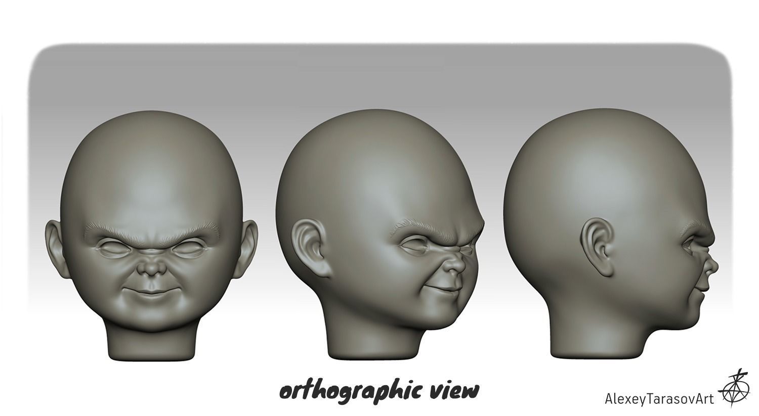 Chucky mask 3D print model 3D print model_10