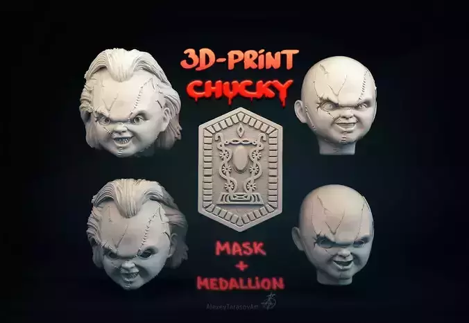 Chucky mask 3D print model 3D print model